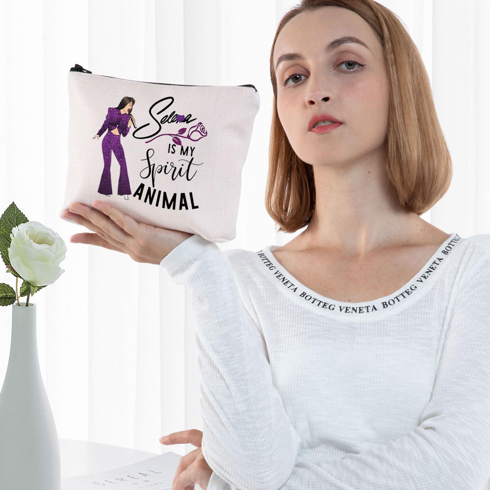 BWWKTOP BWWKTOP Singer Fans Cosmetic Makeup Bag Tejano Music Lovers Gift Singer Inspired Music Zipper Pouch Bag Singer Merchandise (Selen Spirit)