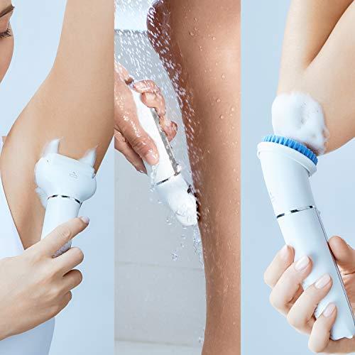 Panasonic Panasonic Cordless Shaver & Epilator for Women With 7 Attachments, Gentle Wet/Dry Hair Removal, Foot Scrubber & Body Cleansing Brush, ES-EL9A-S