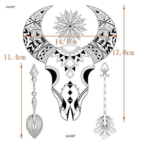 Generic Tribal Temporary Tattoo Sticker Waterproof Tatoo Wizard\'s Hat And Staff Flash Tattoo Kids Faux Tatouage Temporary Tatoo