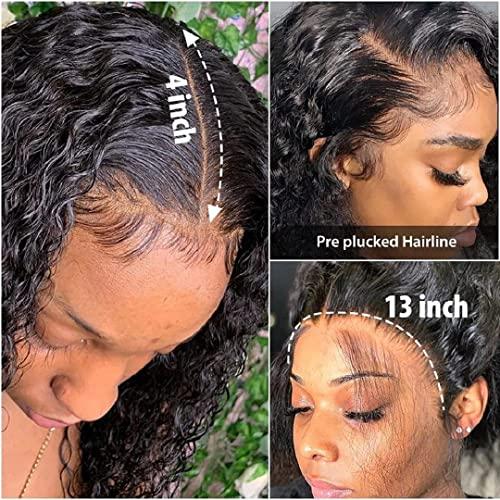 Ali Pearl AliPearl Wig 13x4 Water Wave HD Lace Front Wigs Human Hair Pre Plucked with Baby Hair HD Transparent Wet and Wavy Lace Front Wigs for Black Women Human Hair Brazilian Virgin Glueless Lace Frontal Wigs 150% Density Ali Pearl Hair (24 Inch)