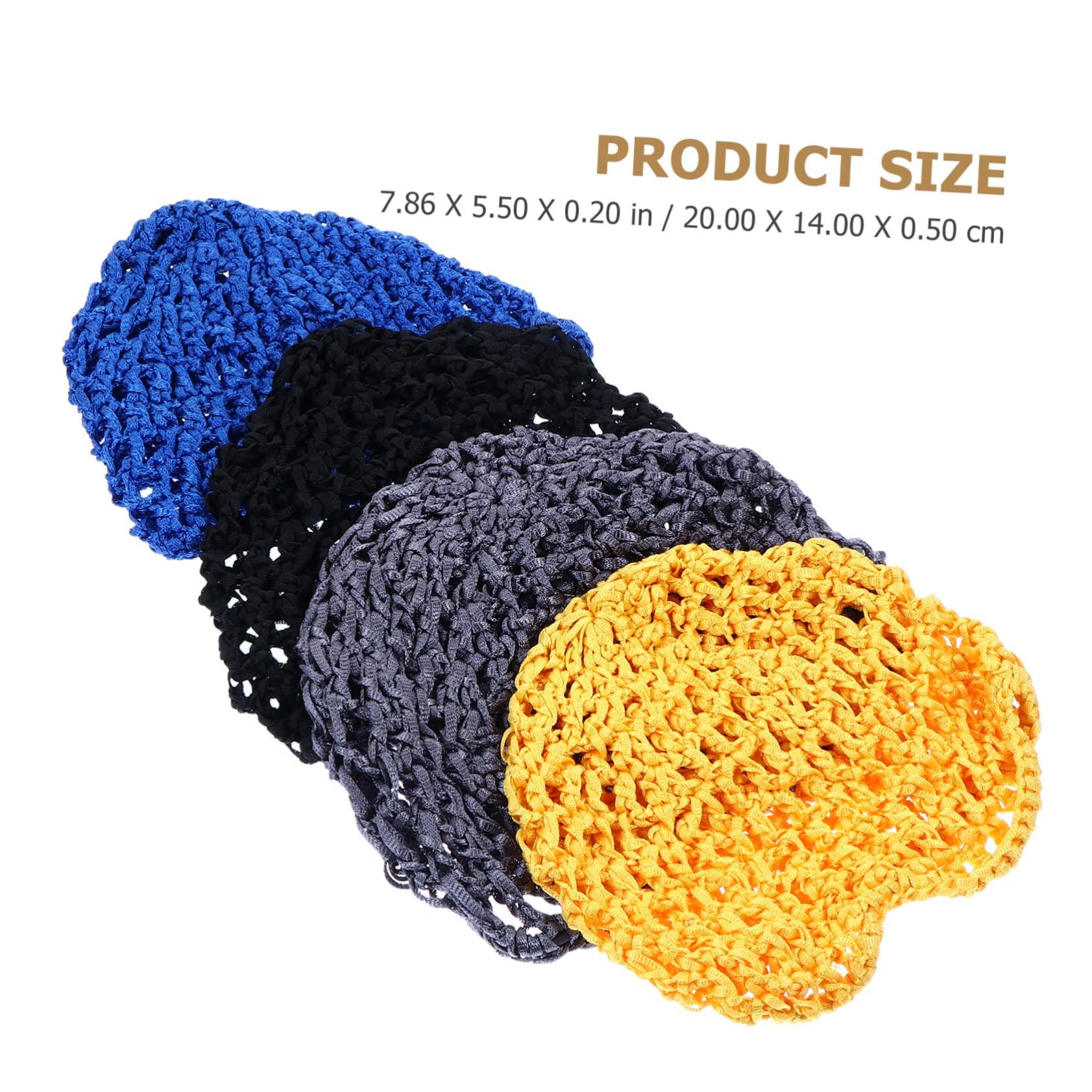 PACKOVE PACKOVE 4pcs Mesh Hair Net Heavy Duty Sleep Hair Net Bonnet Mesh Wig Cap Crochet Hair Nets for Women Hat Wig Nets Silk Wrap Hair Net Hair Net for Wig Net Hair Cap Durag Fabric