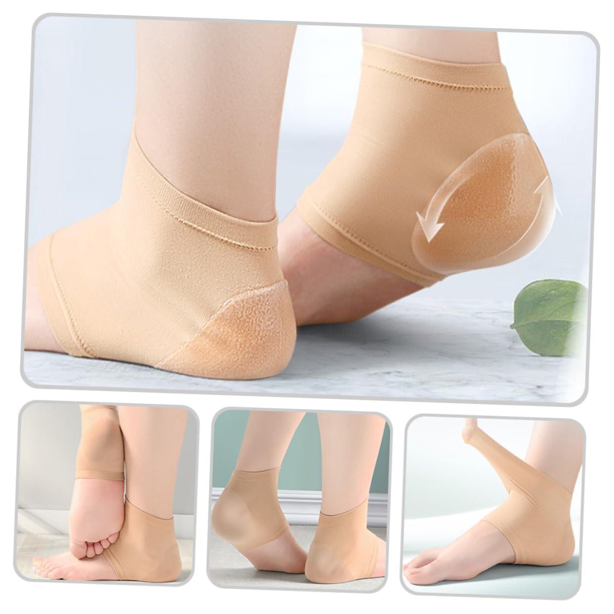 Healvian Healvian 6 Pairs Moisturizing Ripstop Socks Anti Heel Foot Spur Feet Ankle Brace Support Volleyball Ankle Braces Protective Ankle Support Elastic Ankle Brace Pure Cotton Silicone