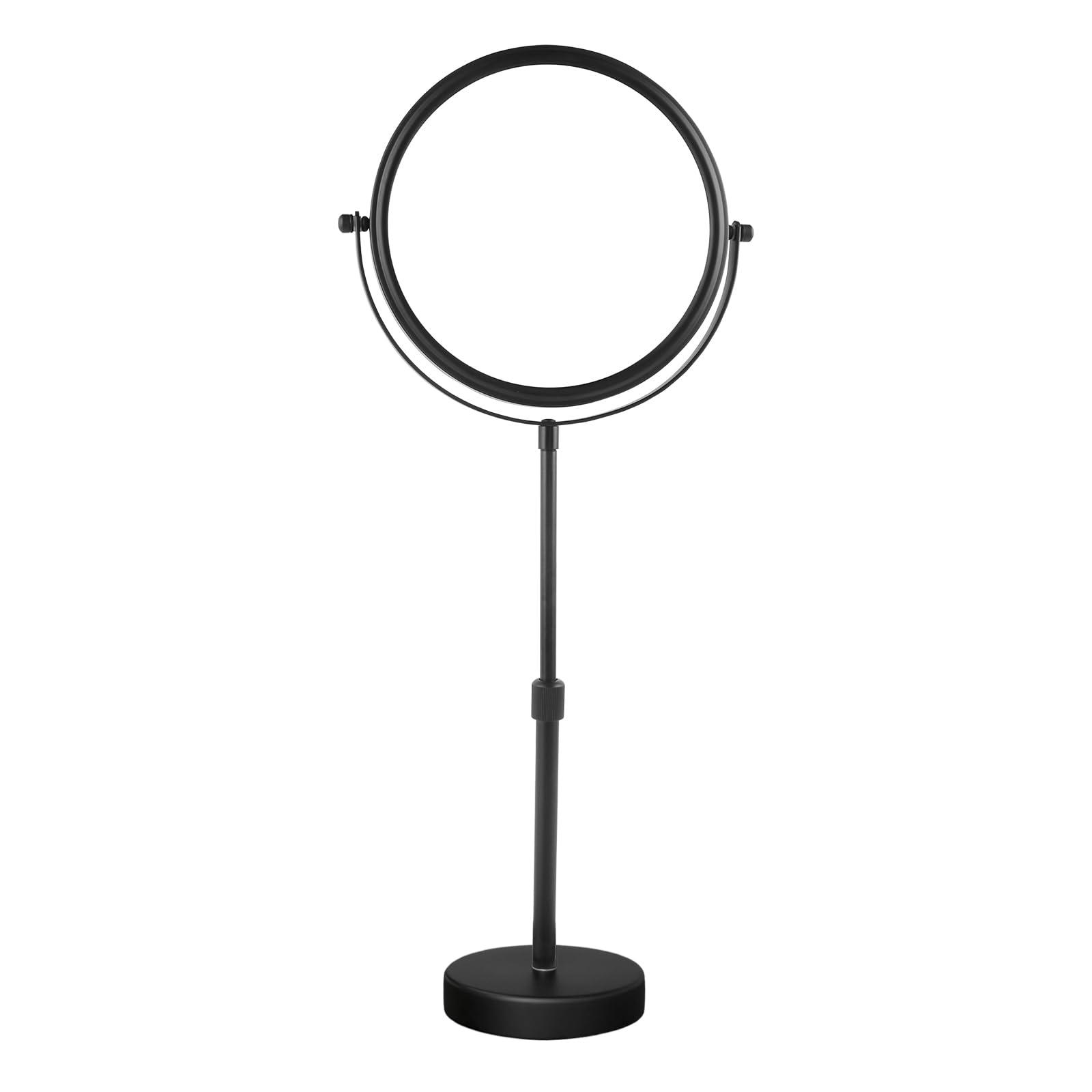 Nicesail Nicesail Higher Taller Tabletop Makeup Mirror of 8 Inch, 5X Magnified Makeup Mirror Countertop Standing, Height Adjustable, Double Sided Mirror in Matte Black (8 Inch, 5X)