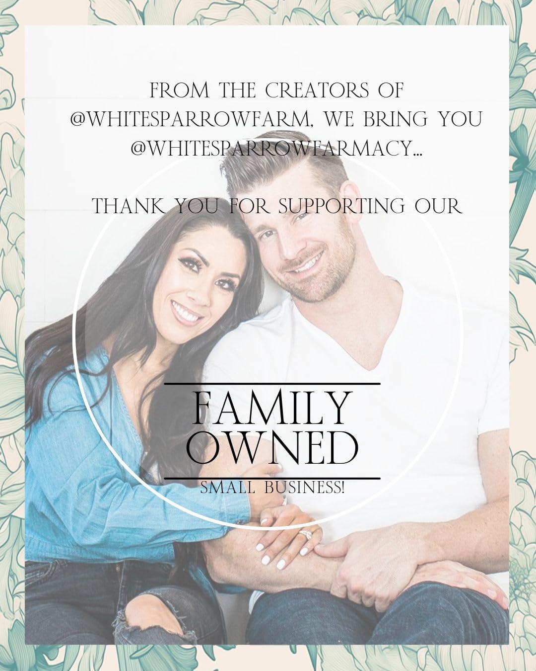 White Sparrow Farmacy Organic Tallow Lip Balm (Peppermint) from Grass Fed Cows. Super hydrating with Tallow, Olive Oil, Honey, and Beeswax. Sustainable Cardboard Tubes & Hand Filled. Jumbo Size 0.5 oz.