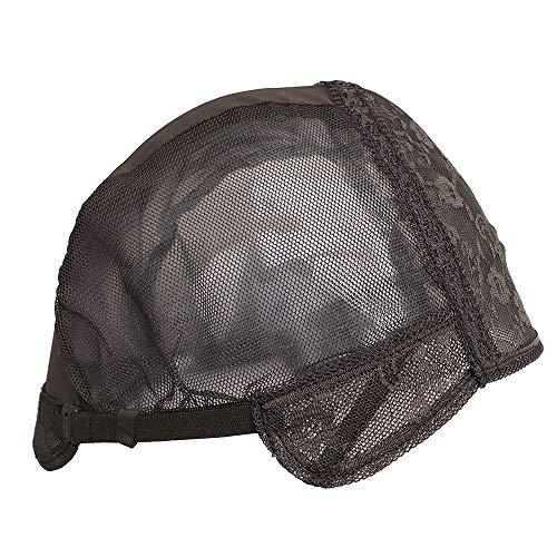 Furun Double Lace Wig Cap for Making Wigs with Adjustable Straps on the Back Swiss Lace Hairnet (Large 23.5inch, Dark Brown)