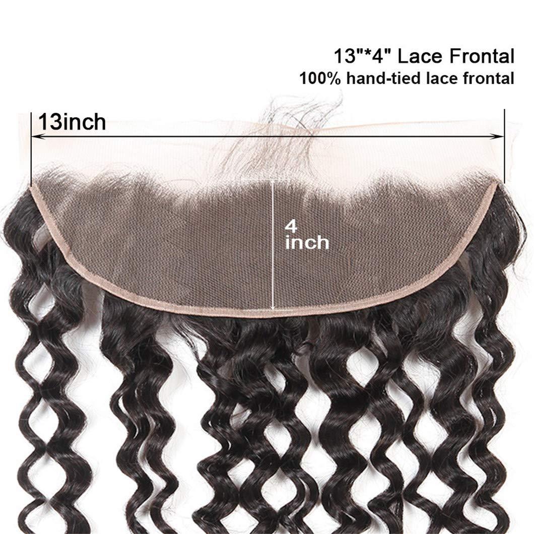 SSJFZM Hair Water Wave Bundle With Closure Frontal 3 Bundles Malaysian Hair Bundles With Closure Remy Human Hair Weave 4 Pcs 12 & 14 & 16 & Closure 10