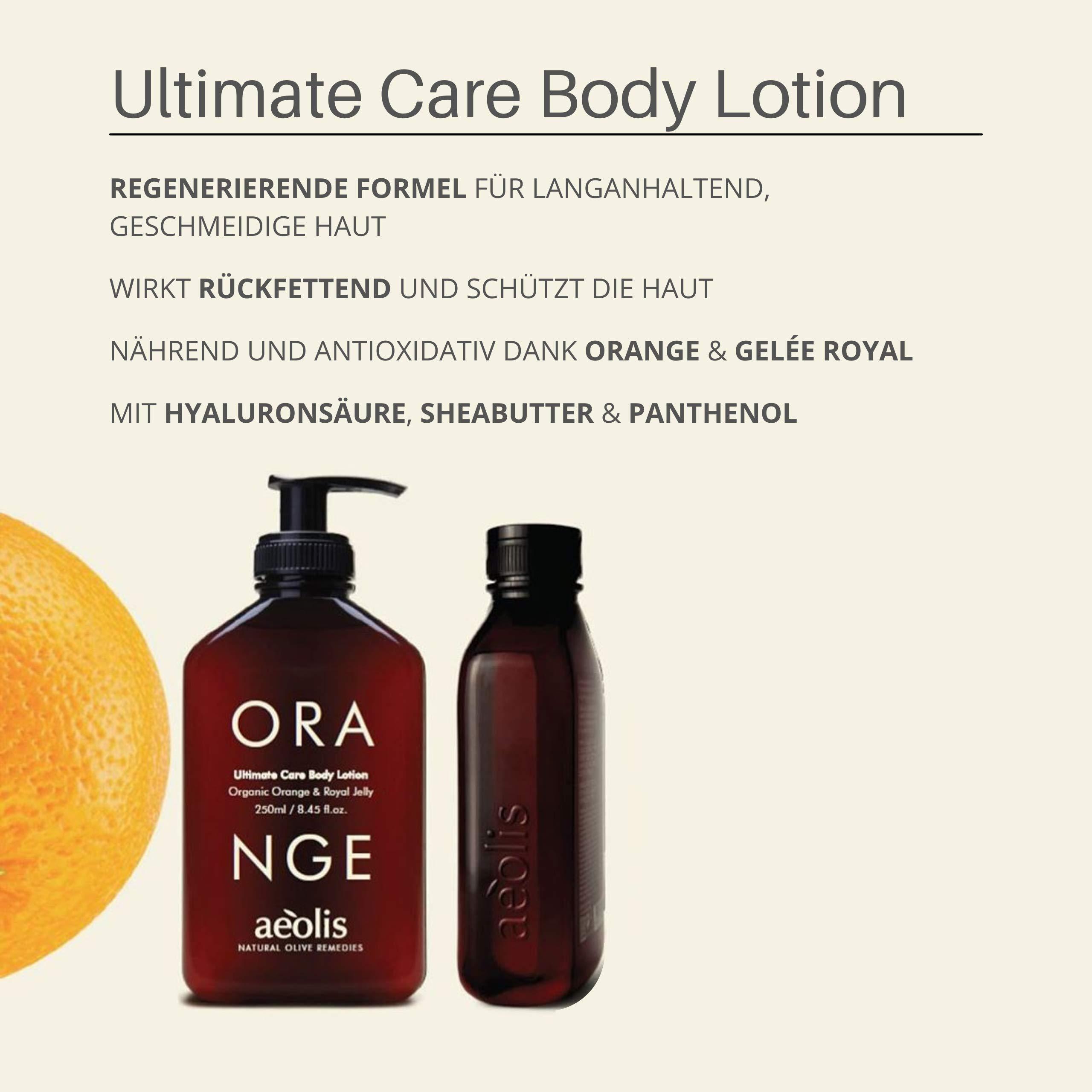 AELIS Aeolis Body Lotion - Hydrates and Nourishes the Hands, Face and Body - Absorbs Quickly - Uses Royal Jelly & Organic Orange + Olive Oil - Ultimate Care - 6.76 Fl Oz