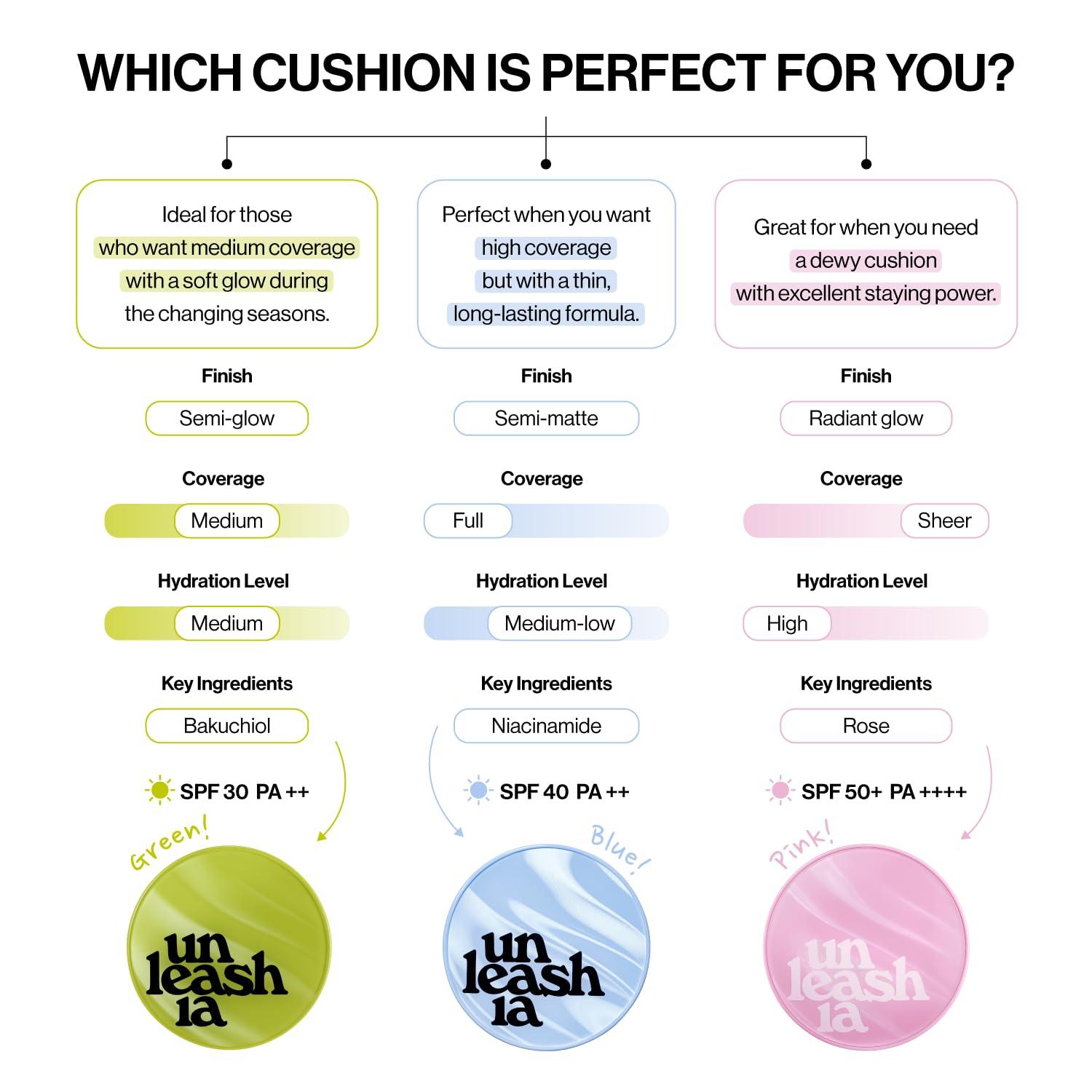 UNLEASHIA UNLEASHIA SATIN WEAR HEALTHY-GREEN CUSHION (RE-FEEL 23N Nude Beach)