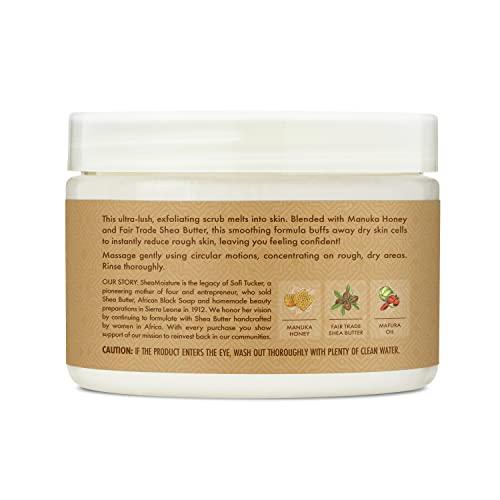 SheaMoisture SheaMoisture Smoothing Body Scrub Manuka Honey To Reduce Rough Skin Exfoliating Body Scrub with Fair Trade Shea Butter 11.3 oz (Pack of 2)