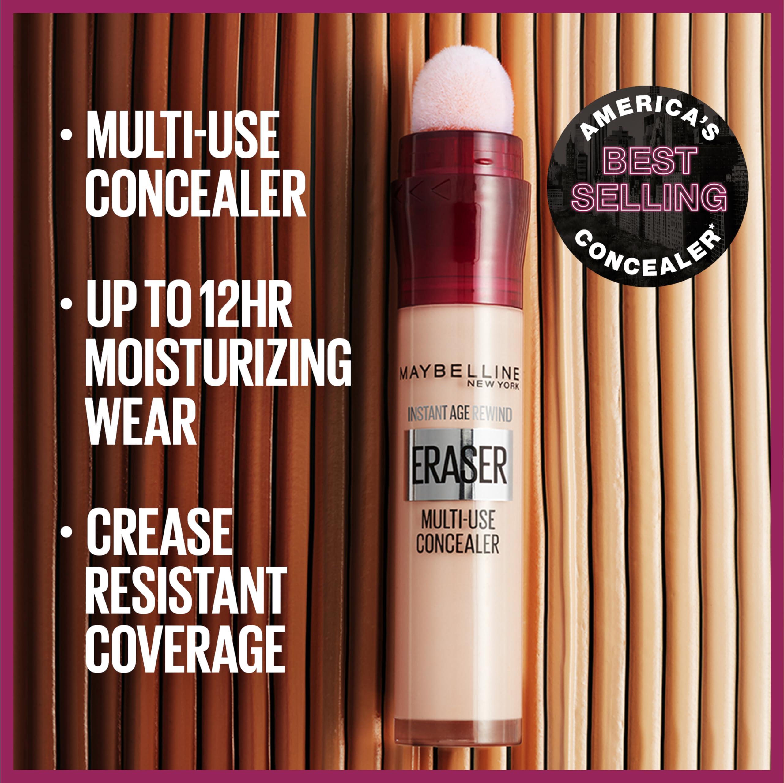 MAYBELLINE Maybelline Instant Age Rewind Eraser Dark Circles Treatment Multi-Use Concealer, 100, 1 Count (Packaging May Vary)
