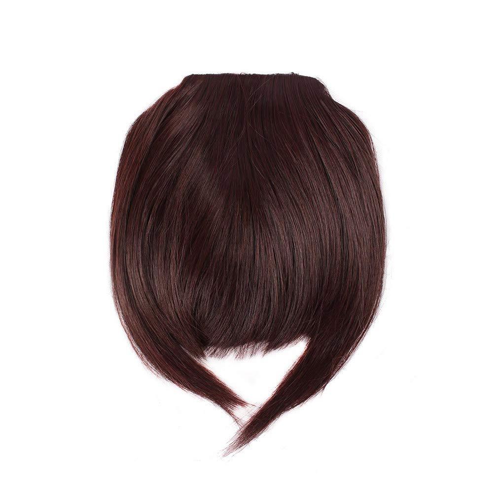 Aonmg Aonmg Clip In On Synthetic Blunt Hair Fake bangs Straight Front Neat Fake bangs Fake Hair Fringes With Fringes Hairpiece #8