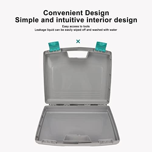 Serlium Ladies Cosmetic Case Light Weight Beauty Tool Box Portable Salon Tools Cosmetic Storage Case High Strength Plastic Salon Toolbox for Travel