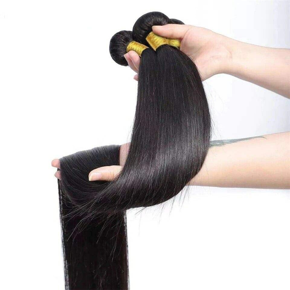 FASHION VILA FASHION VILA Brazilian Virgin Straight Hair One Bundles 16 Inch 100% Unprocessed Virgin Remy Hair Straight Human Hair Bundles Natural Black Bundles Weave Hair Extensions For Black Women
