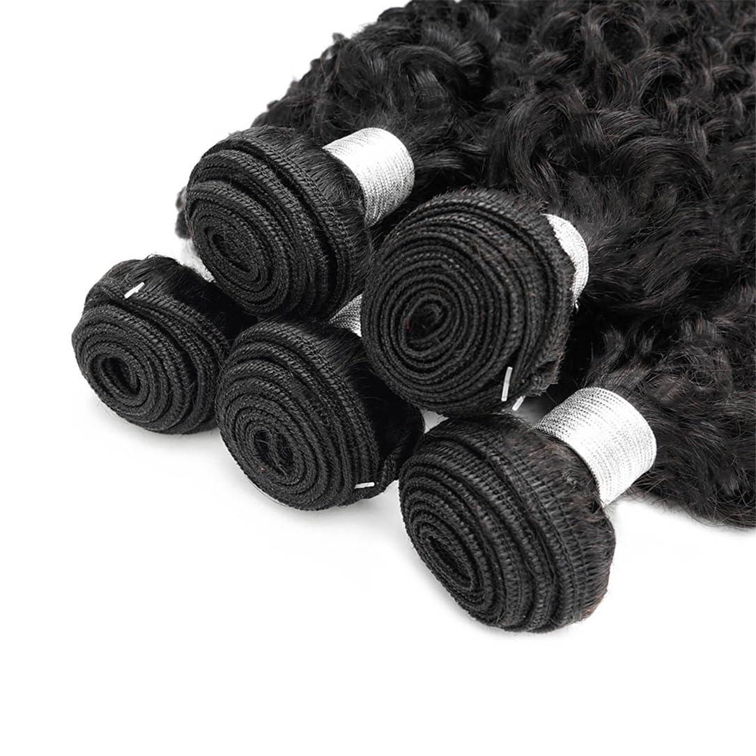 Adhdyuud Bundle Jerry Curly Human Hair Bundles Remy Indian Hair Extensions Black Color Double Wefts Curly Hair 3Pcs/Lot 20inches