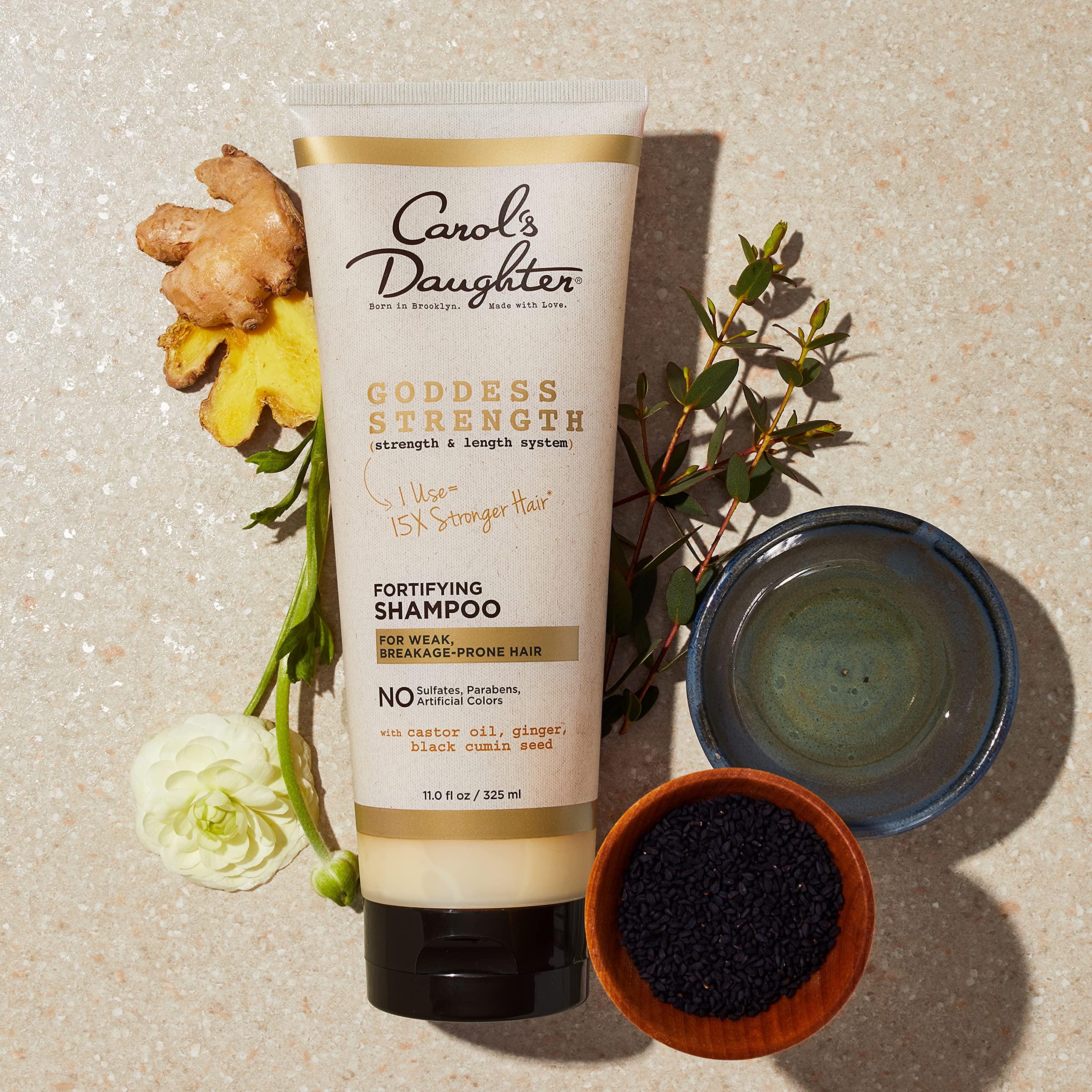 Carol's Daughter Carol\'s Daughter X Coco Gauff Goddess Strong Bundle: Hair Care Kit with Shampoo, Conditioner, Leave-In Treatment and Scalp Oil, 4 Items