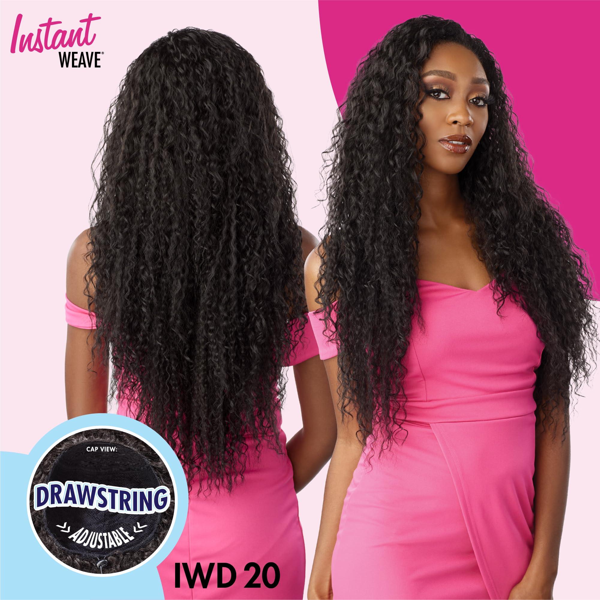 Sensationnel Sensationnel Instant weave half wig - 20 synthetic blendwig adjustable drawstring for seamless hair blending (1B OFFBLACK)