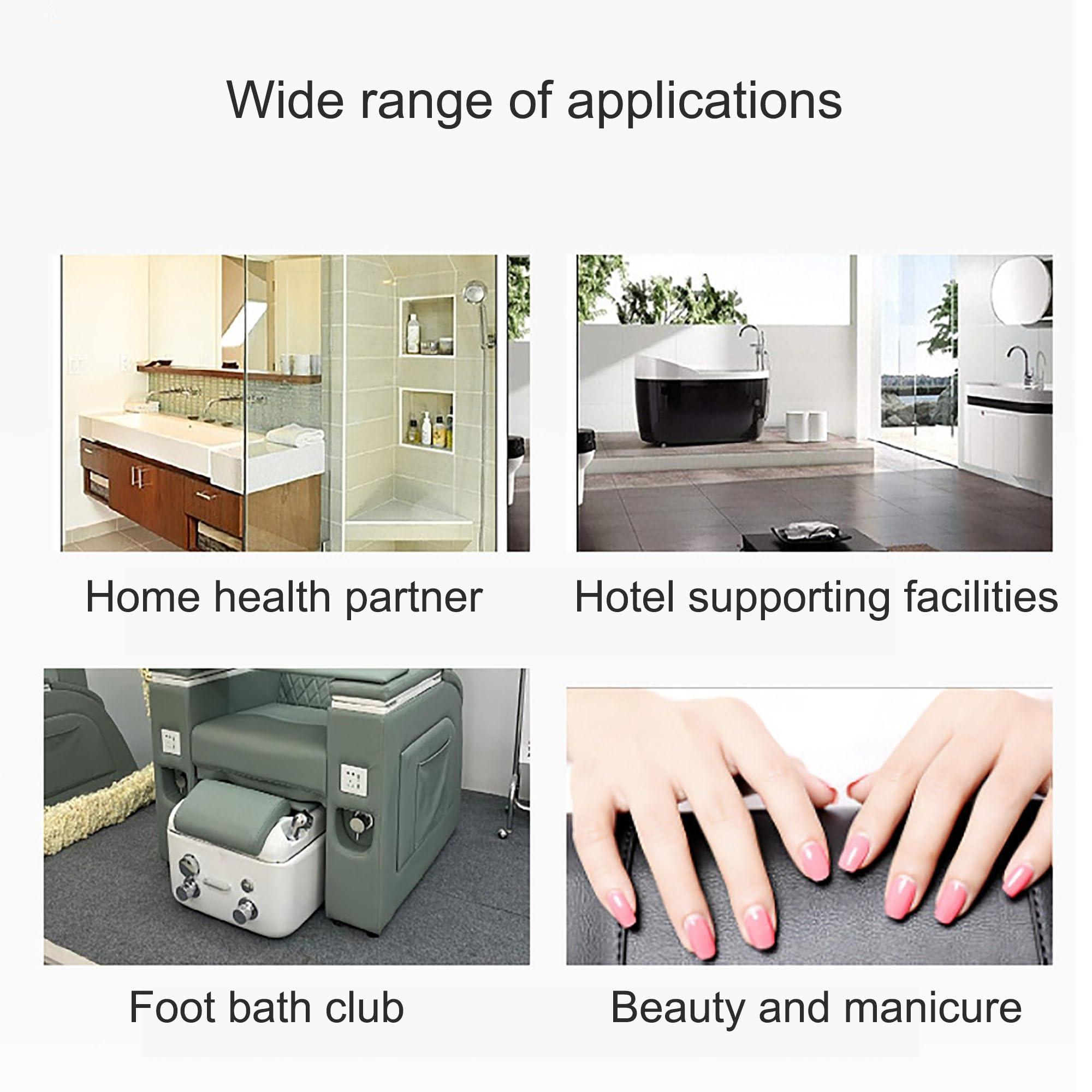 SRDCAIM Square Acrylic Foot Soaking tub, Massage Foot Bath, Pedicure Bowl, Pedicure Foot Spa with Underground Acupuncture Point Massage, for Home Spa Treatment Pedicure Chair Shampoo Sink