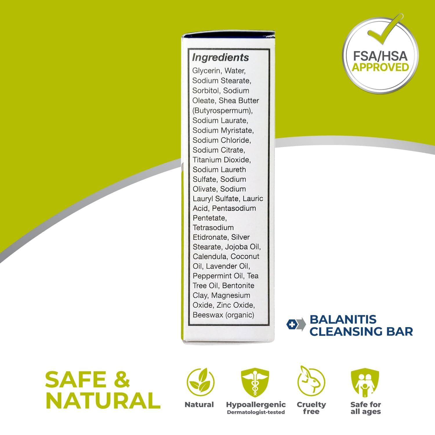 terrasil terrasil Balanitis Soap for Men, Soothing Care and Relief from Balanitis Symptoms: Irritation, Itch, Redness and Inflammation. Natural, Dermatologist tested & Hypoallergenic Soap Approved, 75g (3pk)