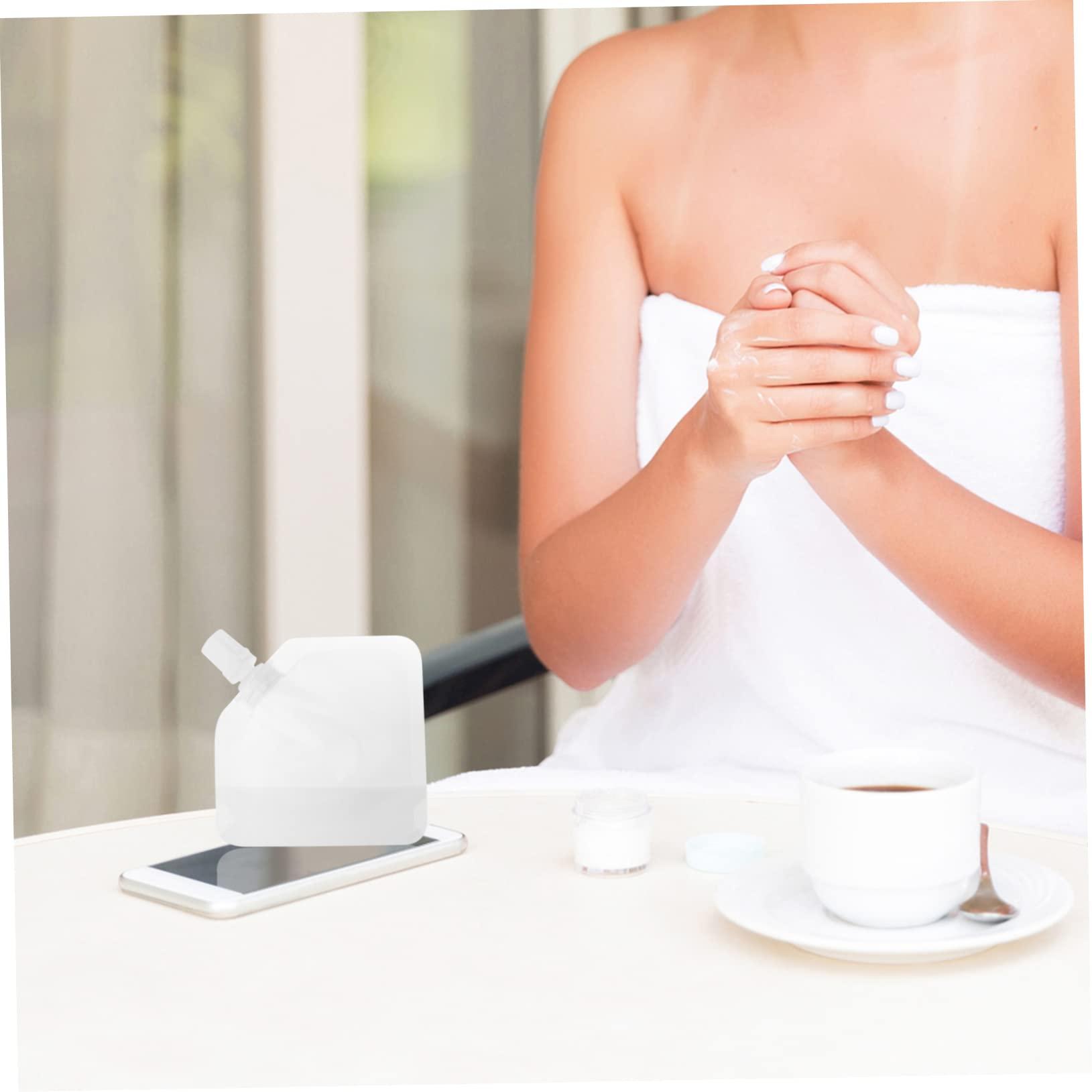 Didiseaon Didiseaon 20pcs Lotion Bag Stand up Spout Pouch Face Cream Empty Pouch Liquid Dispensing Bag Leakproof Cosmetic Bag Facial Cleaning Shampoo Sample Bag Filling The Pet White Travel