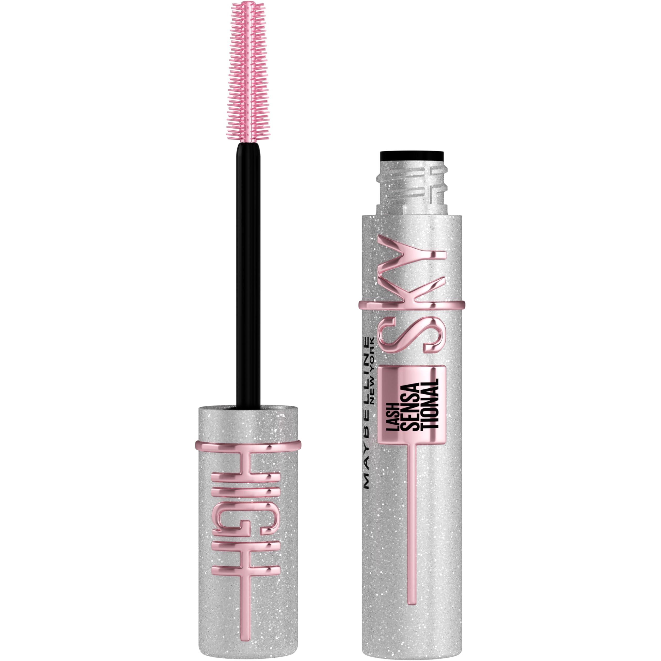 MAYBELLINE Maybelline Lash Sensational Sky High Glitter Mascara, Diamond Effect Eye Makeup for Lashes and Brows, Washable, Space Diamond, 1 Count