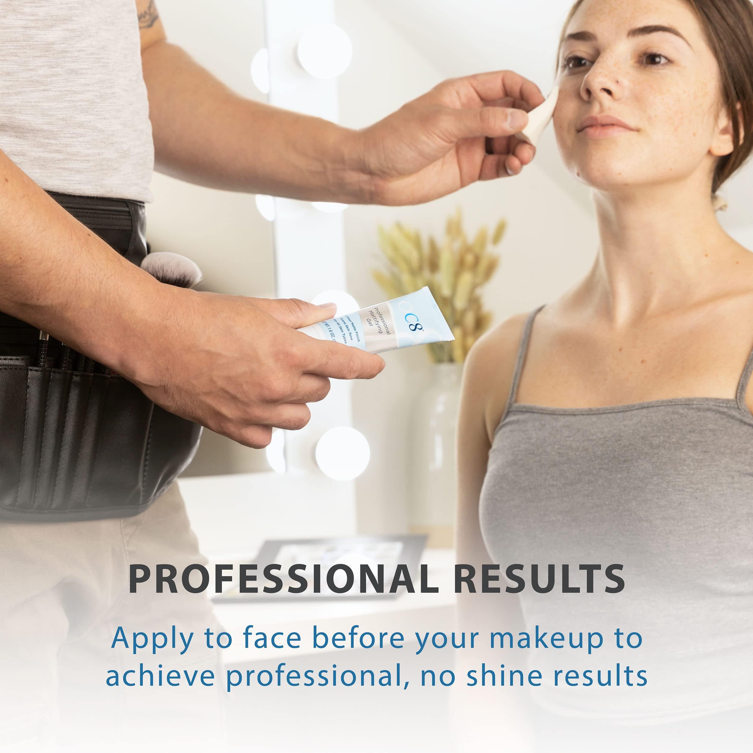 OC 8 OC Eight Professional Anti Shine Mattifying Gel: Oil Control Mattifier Formula for Face - Matte Finishing Gel Controls Oily Skin and Reduces Shine and Redness for Eight Hours - 1.6 Ounces