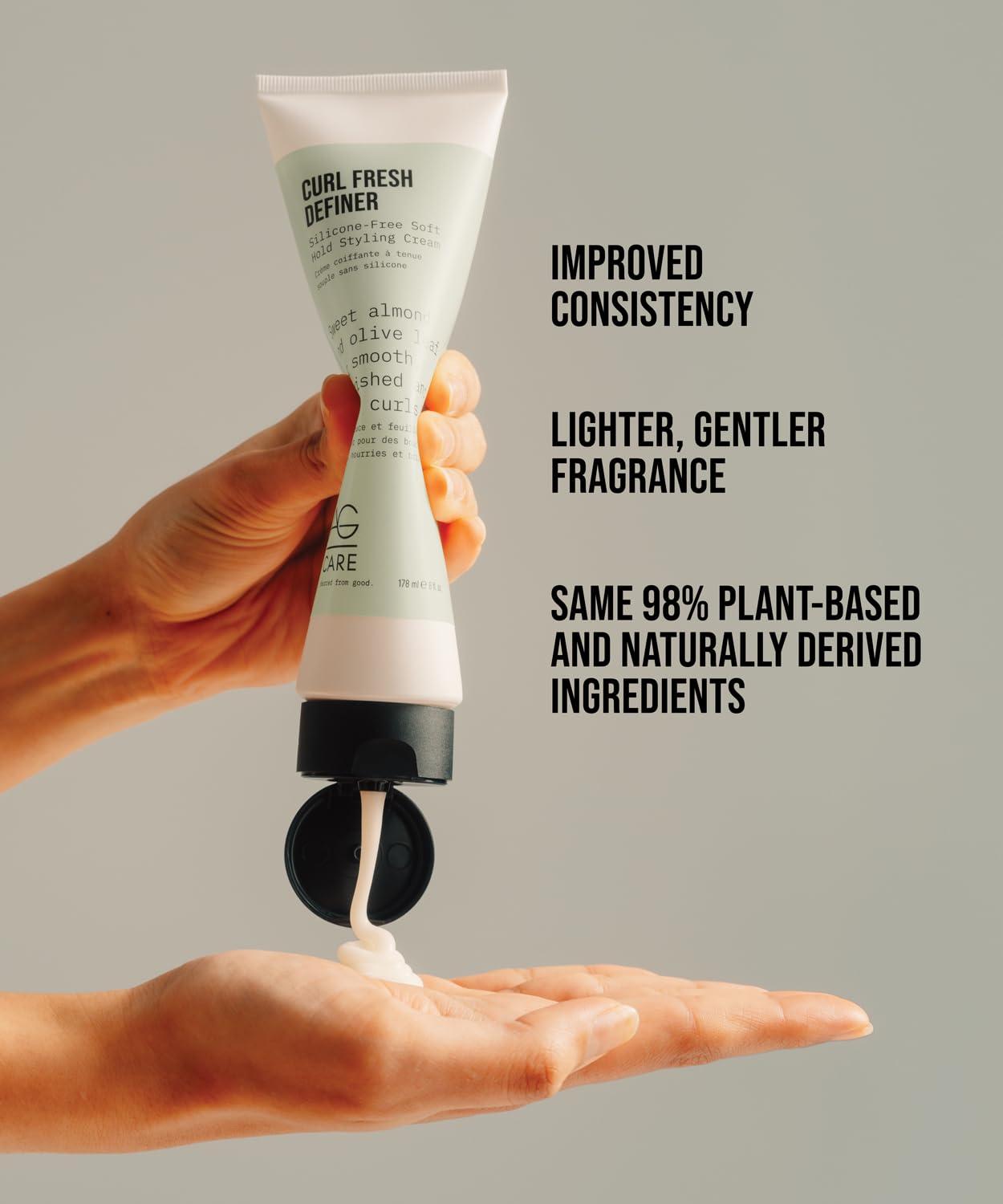 AG Care AG Care Curl Fresh Definer Silicone-Free Soft-Hold Styling Cream, 6 Fl Oz