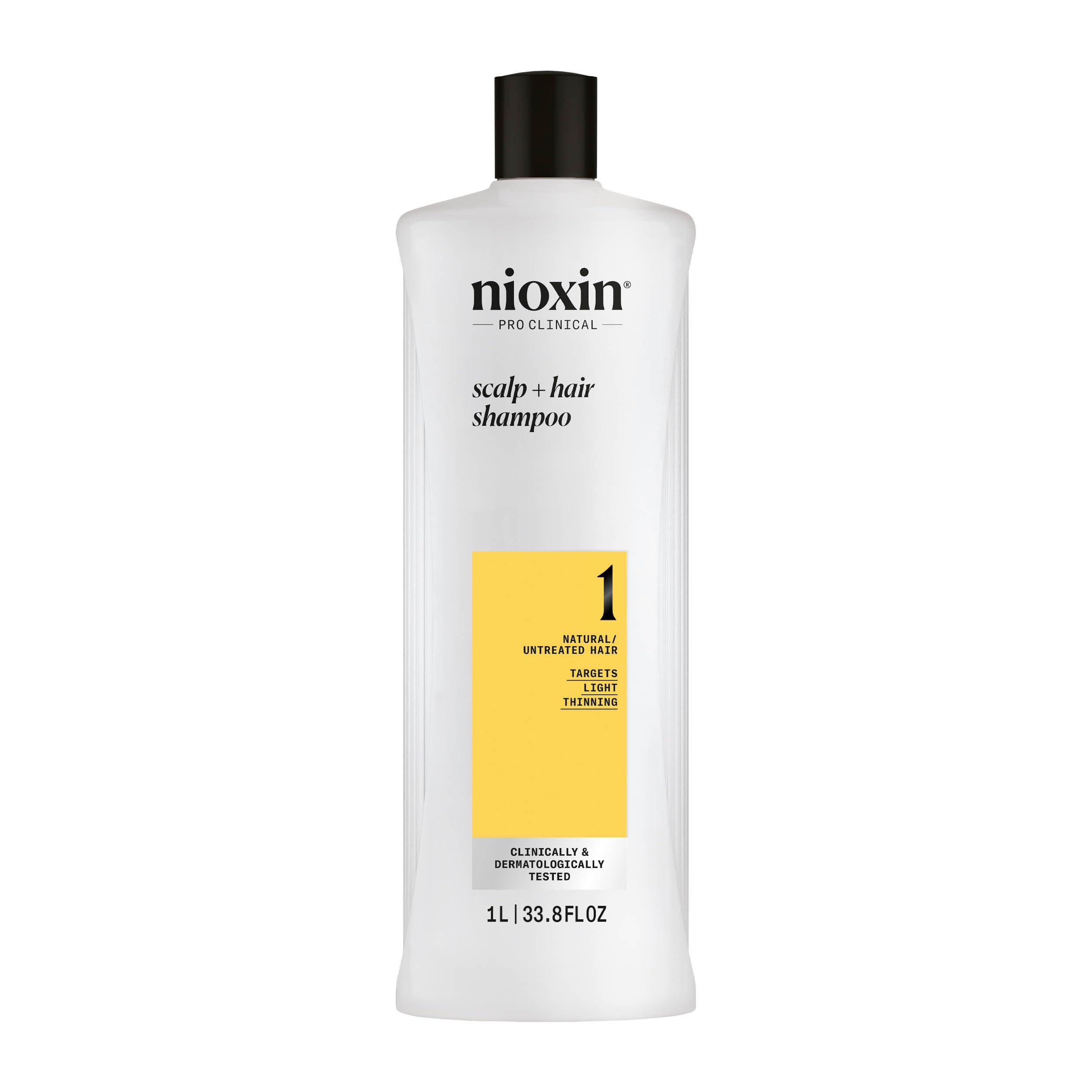 Nioxin Nioxin Scalp + Hair Thickening System 1 Shampoo, For Natural Hair with Light Thinning, 33.8 fl oz (Packaging May Vary)