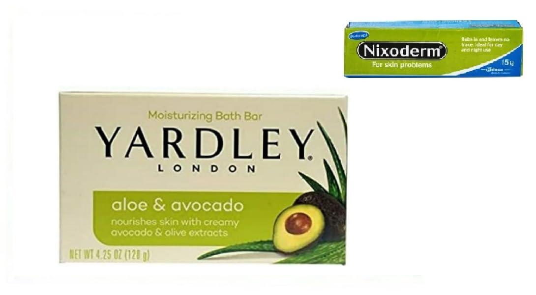 Nixoderm Nixoderm Yardly Moisturizing Bath Bar, Aloe & Avocado, 4 5 fl Cream for Acne, 17.7 g