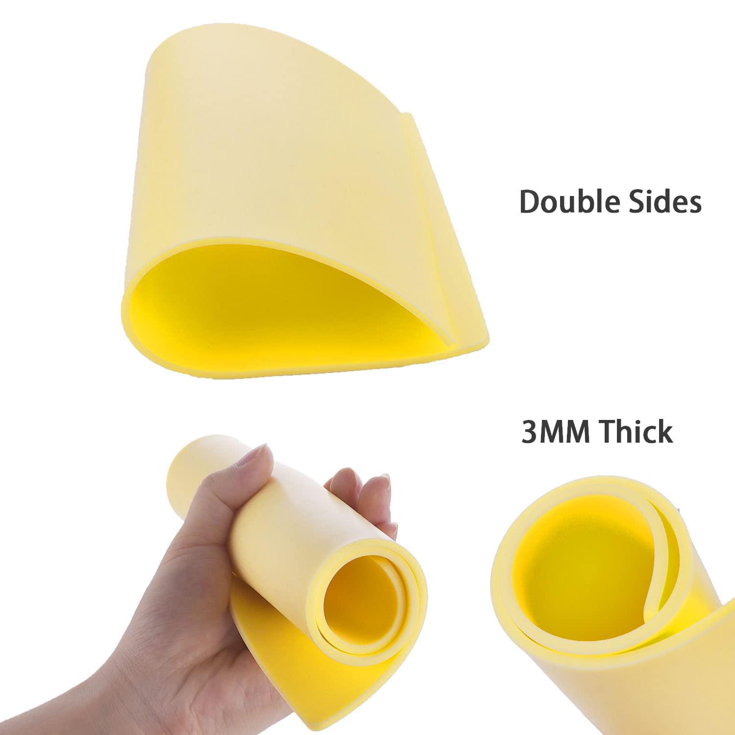 Arcimatto 3mm Tattoo Practice Skin, 5 Pcs 12x8" 3mm Thick Silicone Fake Skin Blank Double Sides Soft Skin, Tattooing Microblading Eyebrow Lip Practice Sheet for Beginners and Artists (5Pcs I 3mm)