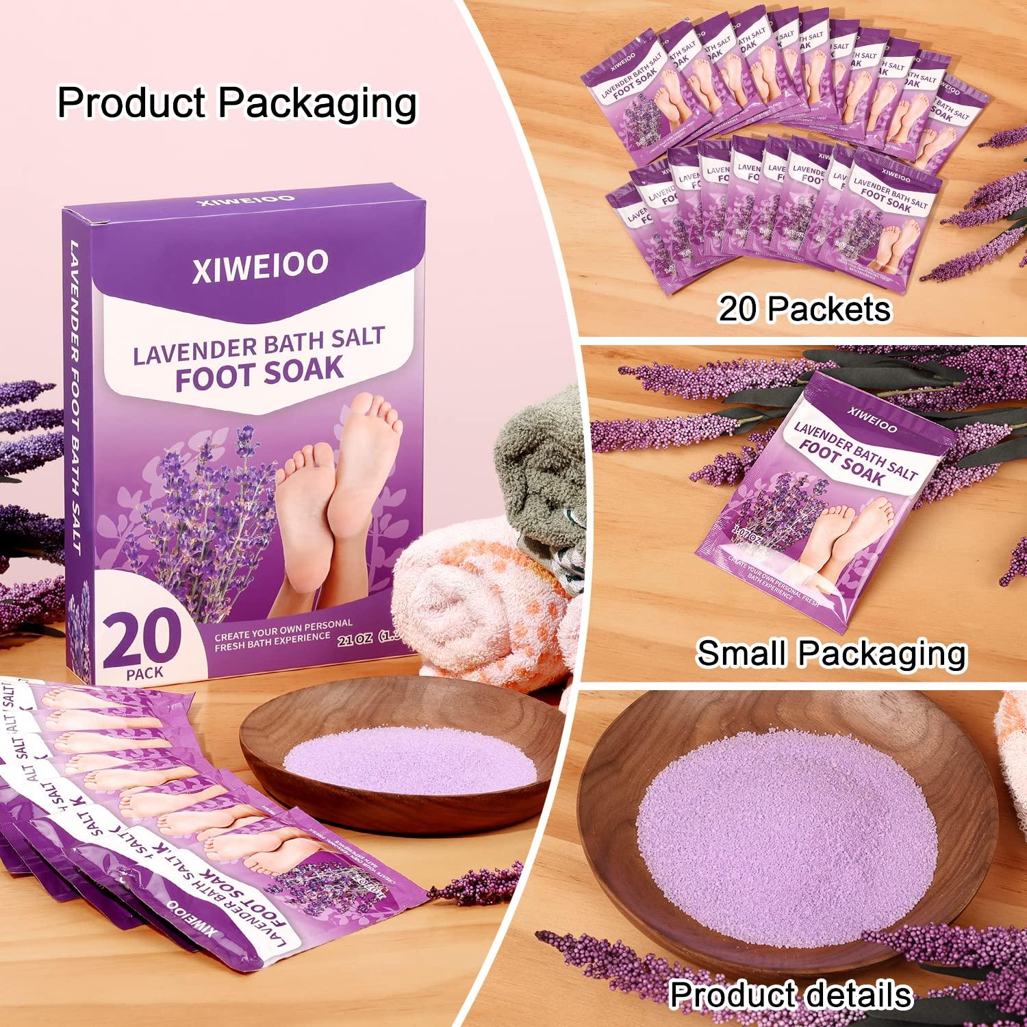 xiweioo XIWEIOO Foot Soak - Foot Spa Soak for Use with a Feet Soaking Tub - Foot Soak Salts to Soften Feet - Epsom Salt Foot Soak