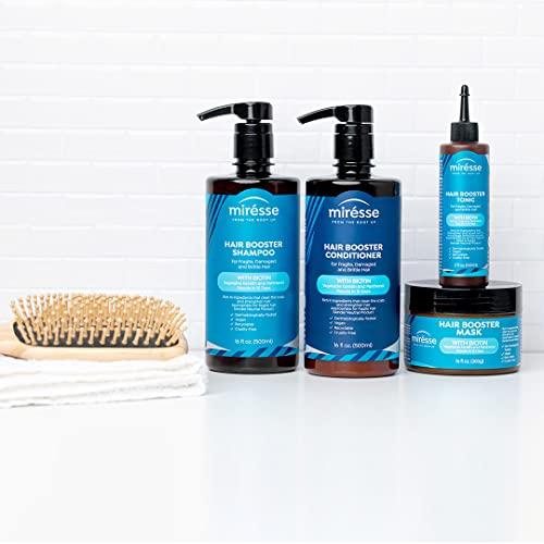 miresse MIRESSE Biotin Booster Shampoo with Keratin and Panthenol for Men & Women - Formulated For Fragile, Damaged and Brittle Hair, Clinically Proven Results on Continuous Use - 16.9 oz (500ml)