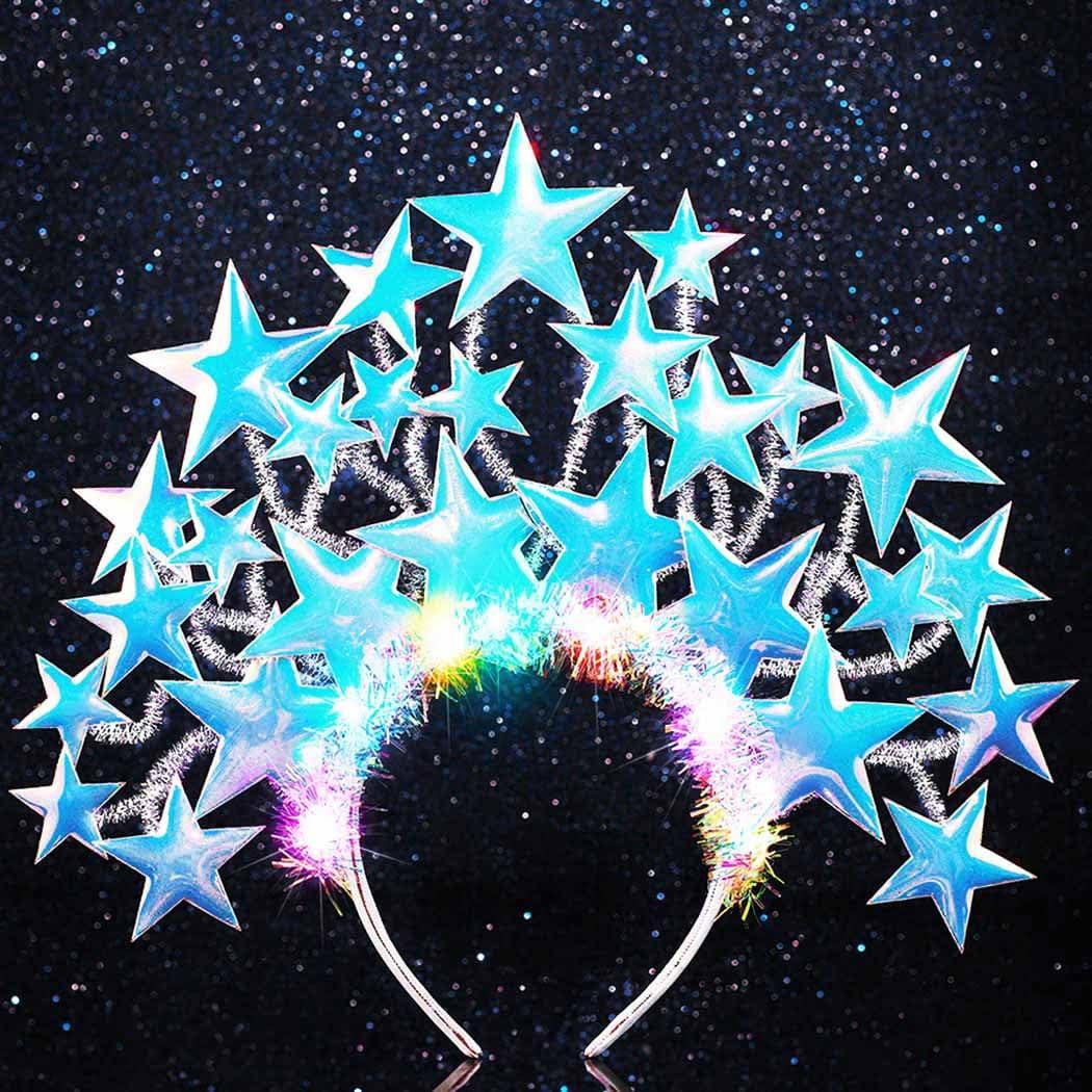 GORTIN GORTIN Light Up Star Headband LED Headpiece Glow Costume Rave Hair Accessories for Women