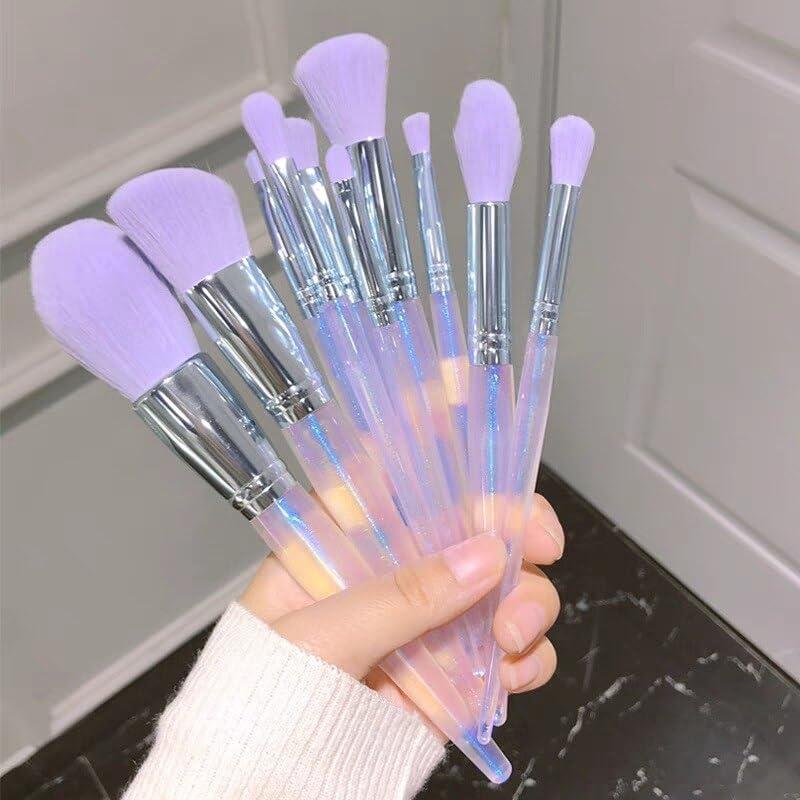 NinthAvenue Basics 5-13pcs Unicorn Makeup Brushes with Colorful Bristles Handles Fantasy Makeup Brush Set Foundation Eyeshadow Unicorn Brushes Kit No.2 10pcs