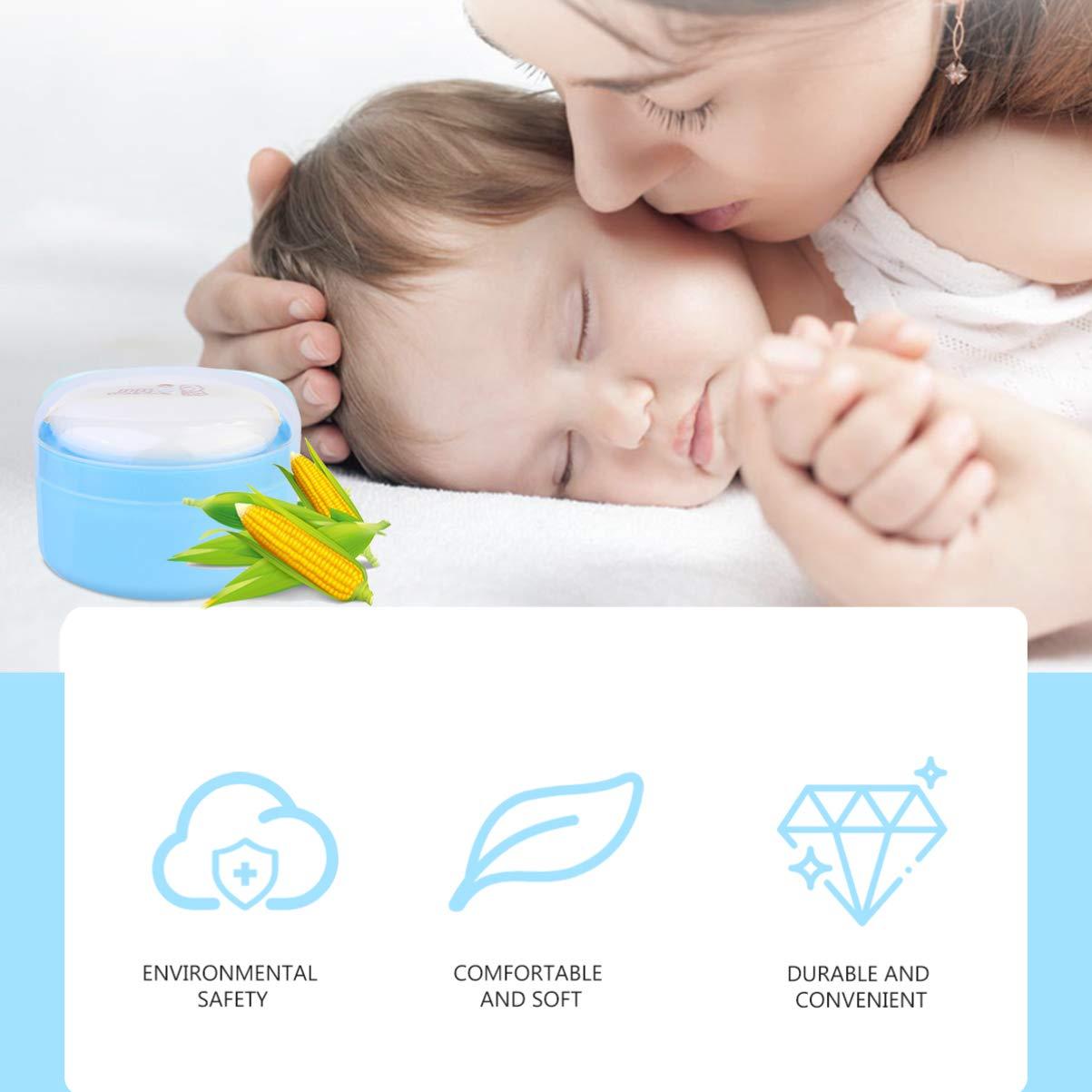 SKISUNO SKISUNO Box Body Powder Box After- Bath Powder Puff Container Baby Puff Container Powder Puff and Container for Body Powder Adult Powder Puff Case Applicator Textile Cotton Storage Child