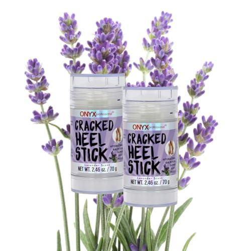 Onyx Professional Onyx Professional Cracked Heel Repair Balm Stick (2 Pack) Dry Cracked Feet Treatment, Moisturizing Heel Balm Rolls On So No Mess Like Foot Cream or Foot Lotion, Rescues Cracked Feet, Lavender Scent