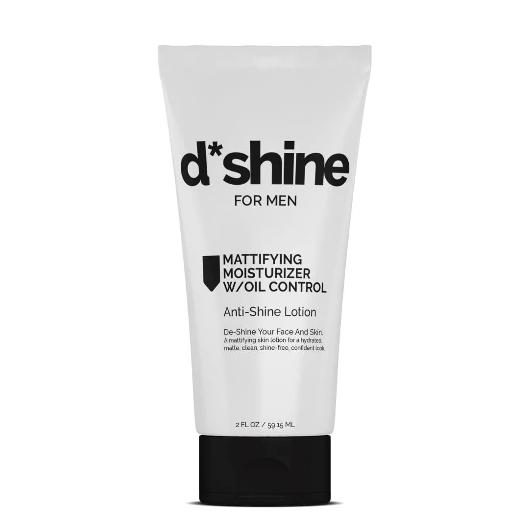 d*shine Mattifying Moisturizer For Men with Oil Control - Matte Finish Anti-shine Lotion - Oil Free Mattifying Face Moisturizer - 8 Hr Mattifying Moisturizer - Light, Quick Absorb, Non-Greasy Facial Lotion