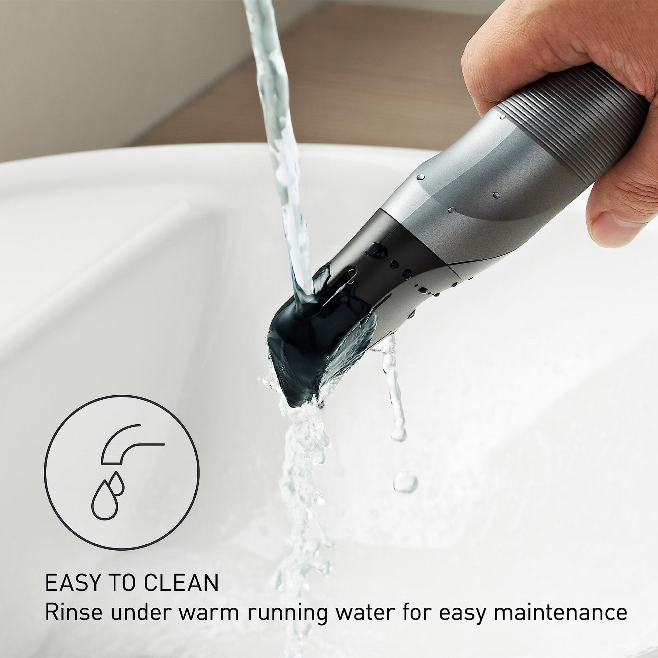 Panasonic Panasonic Body Groomer for Men and Women, Unisex Wet/Dry Cordless Electric Body Hair Trimmer with 2 Comb Attachments, Multi-Directional Shaving in Sensitive Areas - ER-GK80-S (Black)