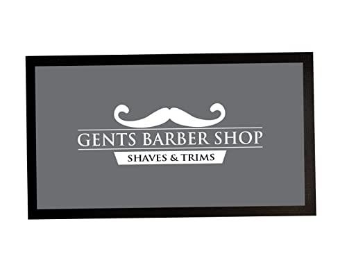 Artylicious Barber Shop mat - Gents Barbers Grey mat Shop Barber Shop Counter mat