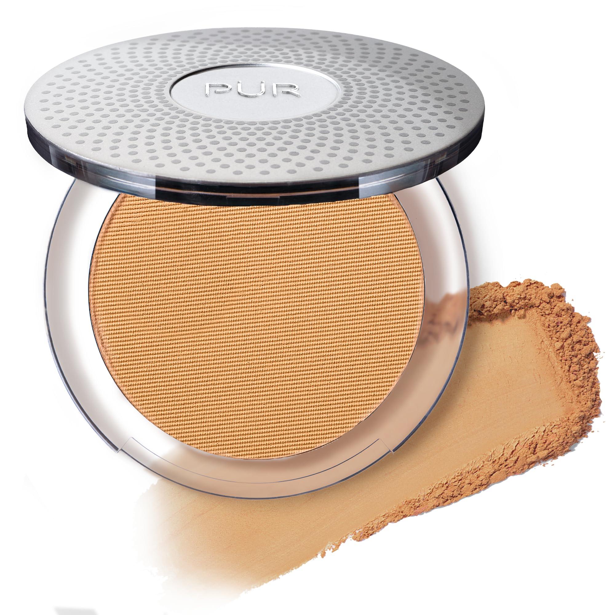 purcosmetics PUR Beauty 4-in-1 Pressed Mineral Makeup Powder Foundation with SPF 15 - Concealer & Finishing Compact Pressed Powder for Face - Buildable Medium to Full Coverage Foundation Powder (Light Tan)