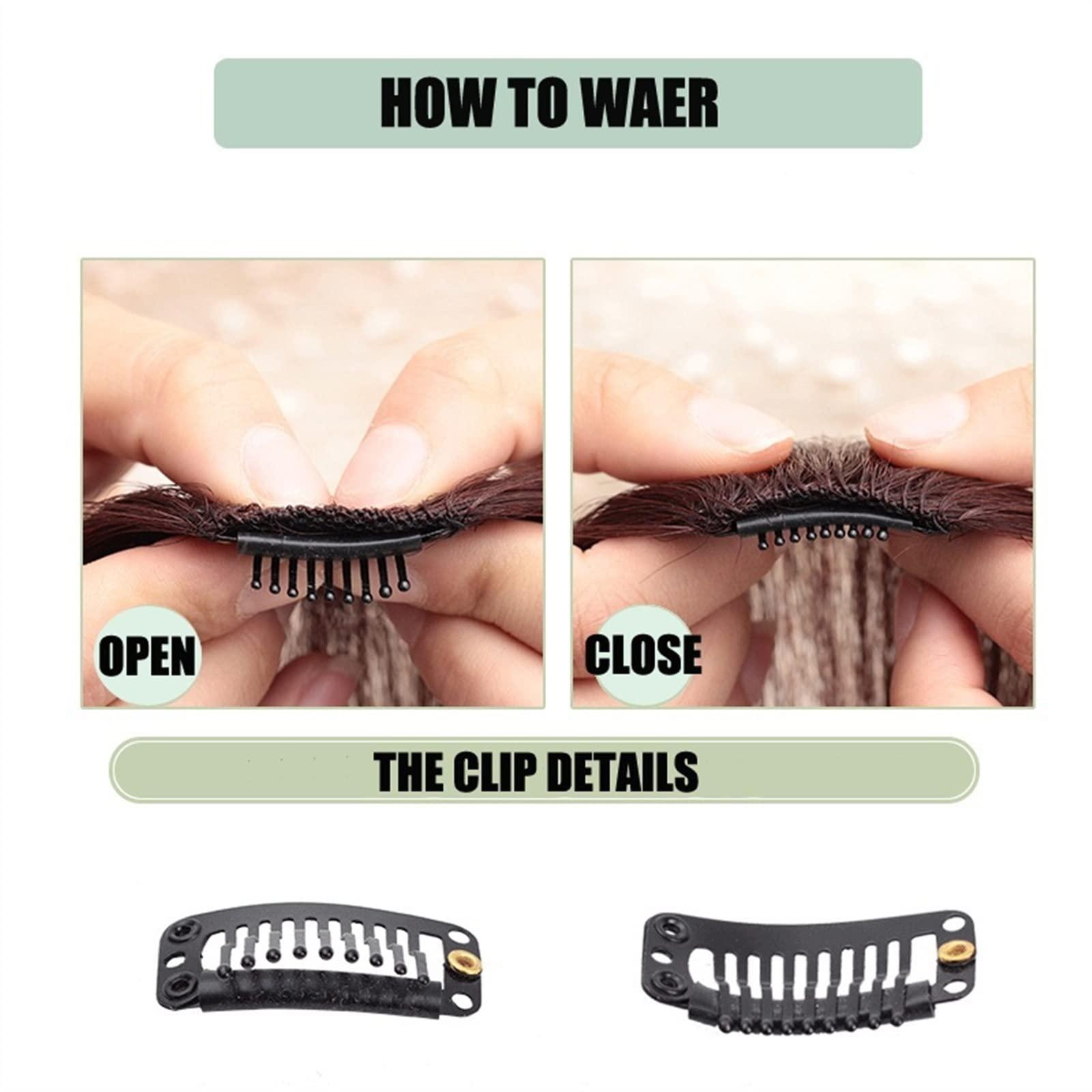 YUXING1205 YUXING1205 Bangs Fashion False Bangs Neat Fringe Hairpiece Thick Blunt Bangs Clip in Hair Extensions Synthetic Fake Bang Hair Piece Hair Accessories Bangs Hair Clip (Color : 4 thick bang)