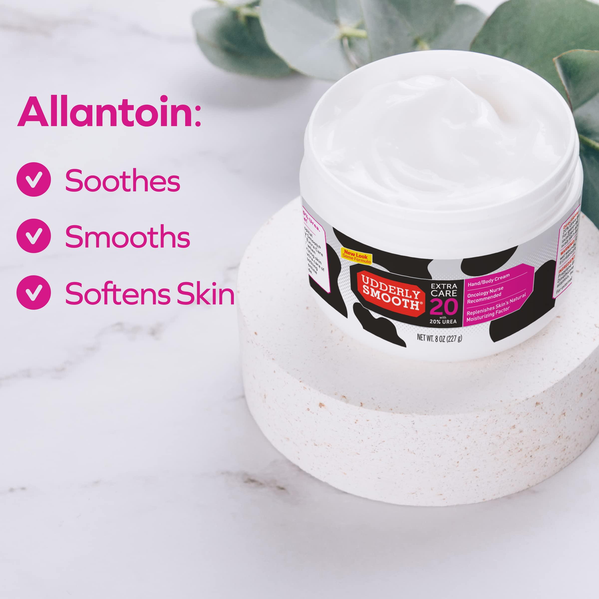 UDDERLY SMOOTH Udderly Smooth Extra Care Hand/Body Deep Moisturizing Cream with 20% Urea, Unscented, 8 Ounce