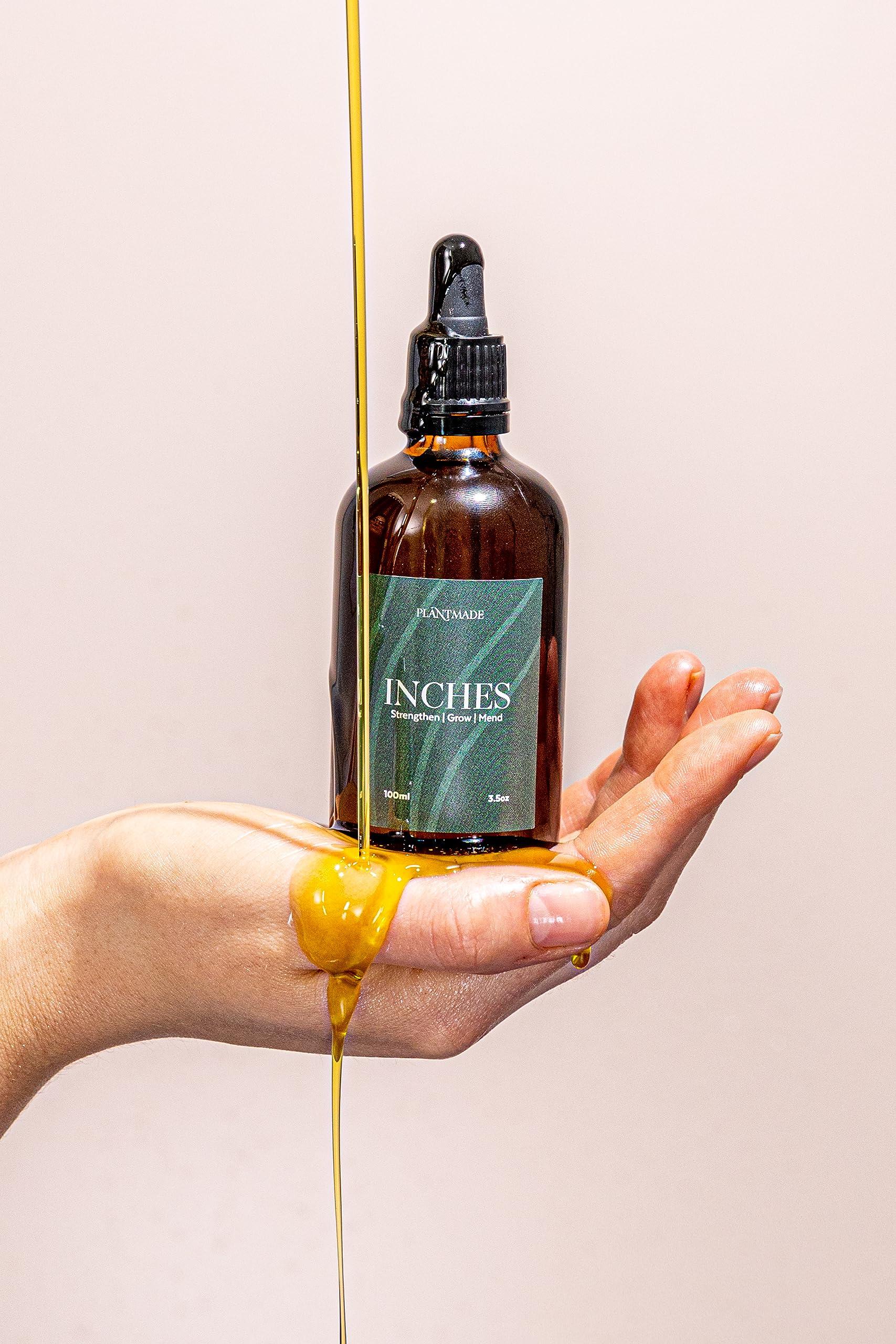 Plantmade Plantmade Beard and Hair Strengthening and Growth Oil, Plant Based All Natural Ingredients (Inches, 3.5 ml)