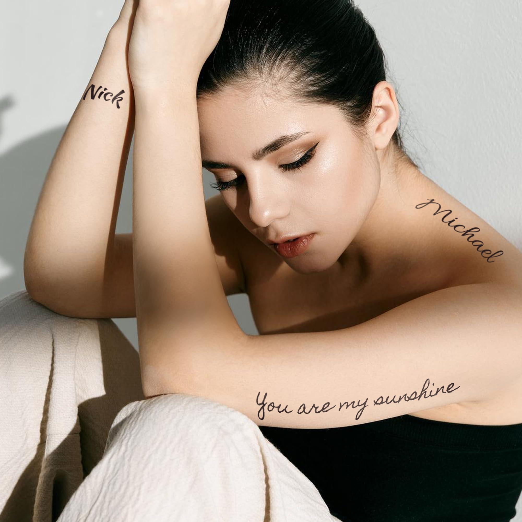 Generic SpecialOnly Custom Temporary Tattoo for Adults with Personalized Text Name, Fake Tattoo Sticker for Women and Men, Custom Name Tattoo