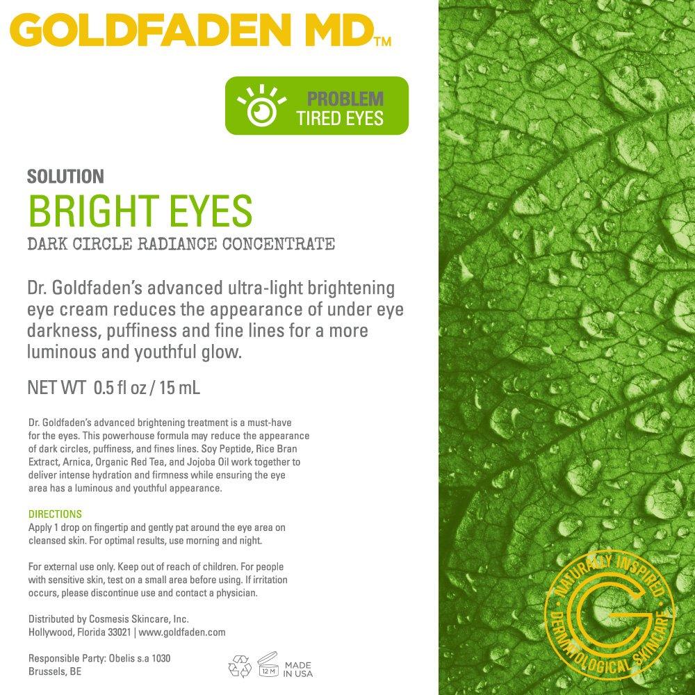 GOLDFADEN MD GOLDFADEN MD Bright Eyes Dark Circle Concentrate Brightening Eye Cream w/Soy Peptide, Rice Bran Extract & Arnica | May Reduce Under Eye Darkness, Puffiness & Fine Lines 0.5 fl. oz.