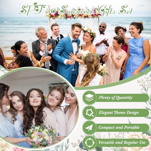 Dansib Dansib 12 Pcs Mini Sunscreen Bulk for Summer SPF 30 Water Resistant Sunscreen Lotion Bulk for Thank You Gifts Wedding Bridal Shower Favors Travel for Wedding Party (Eucalyptus)