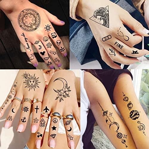 Yezunir Yezunir 66 Sheets 3D Owl Tiger Flower Temporary Tattoos For Women Girls Arm Sleeve Thigh, Large Skull Lotus Snake Peony Rose Floral Temp Tattoo Sticker Adult, Fake Tattoos That Look Real and Last Long