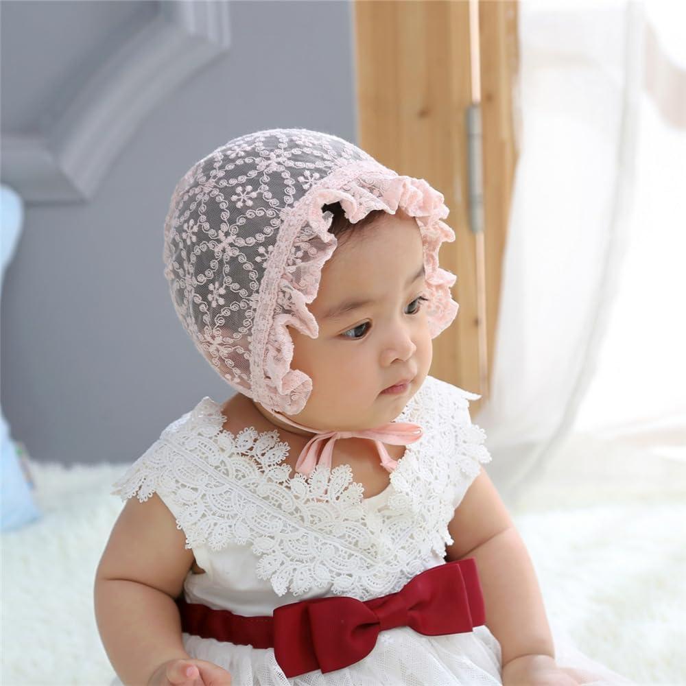Sither Sither Baby Lace Headband Soft Flower Pattern Headbands for Infant Toddlers Stretchy Headband Hair Accessories for Party Baby\'s Gift (pink)