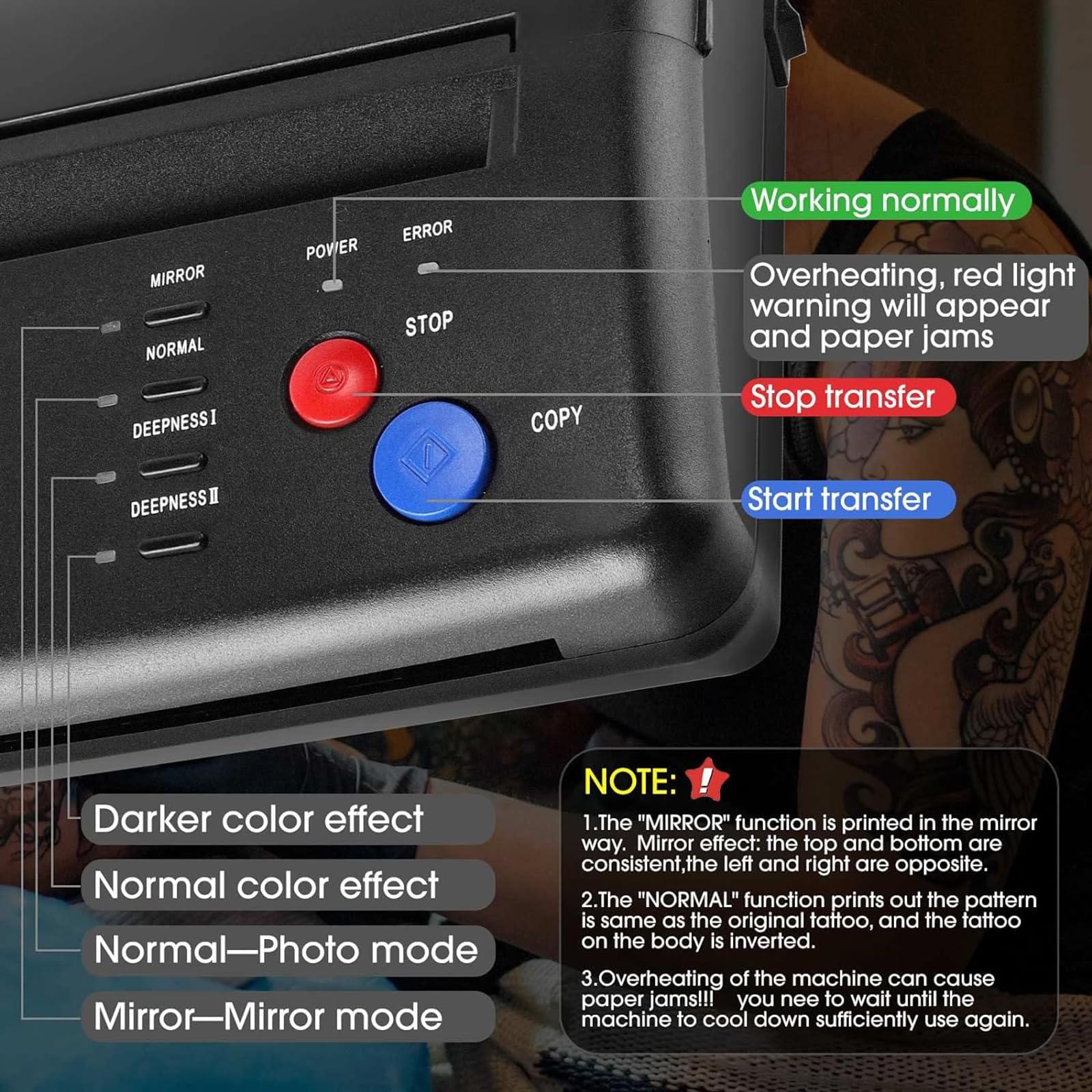 WIKINK WIKINK Bluetooth Tattoo Transfer Stencil Machine, Tattoo Stencil Printer, Thermal Copier Printer, for Tattoo Artists DIY Tattoos