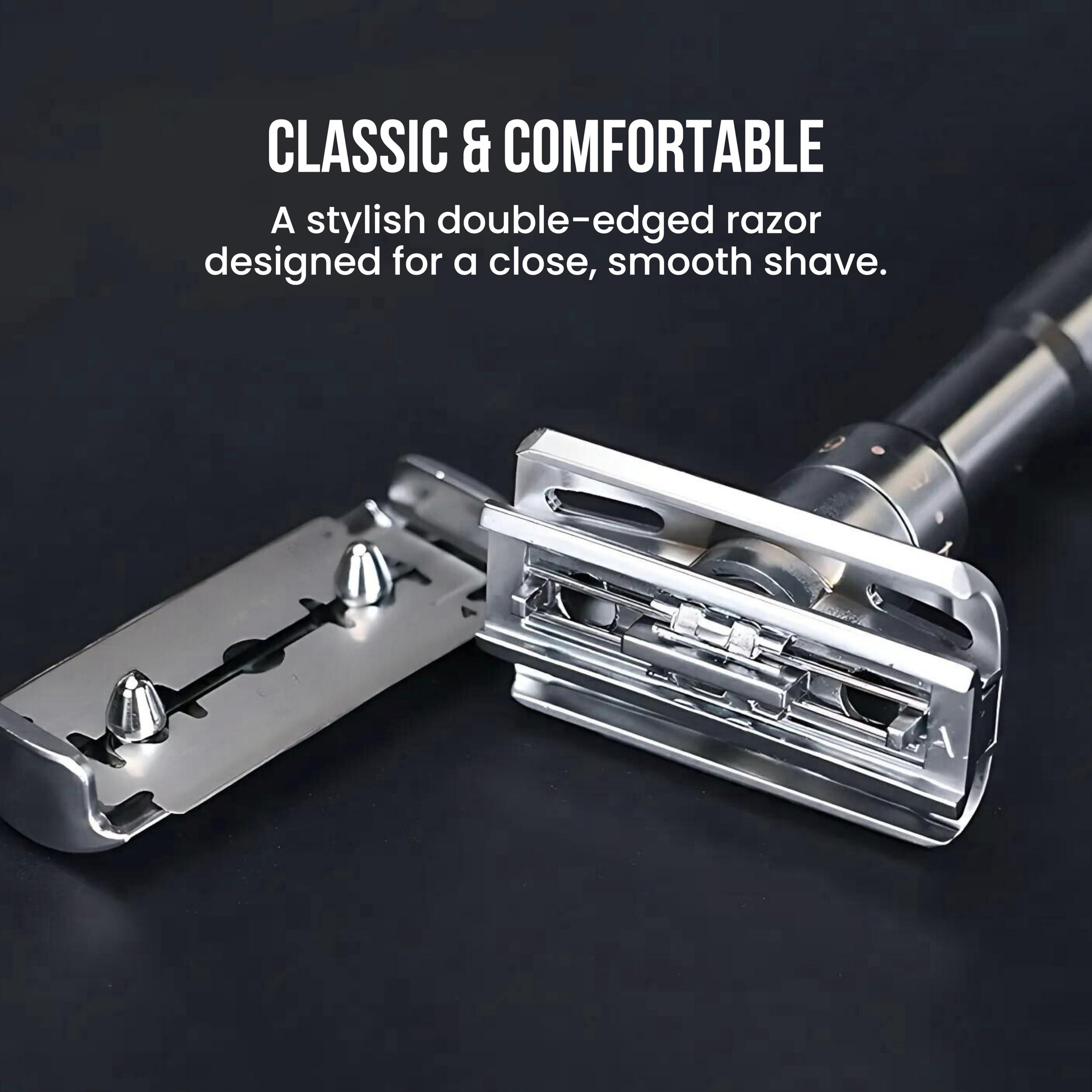 SHAVE FACTORY SHAVE FACTORY Adjustable Safety Razor, Matte and Base Stand