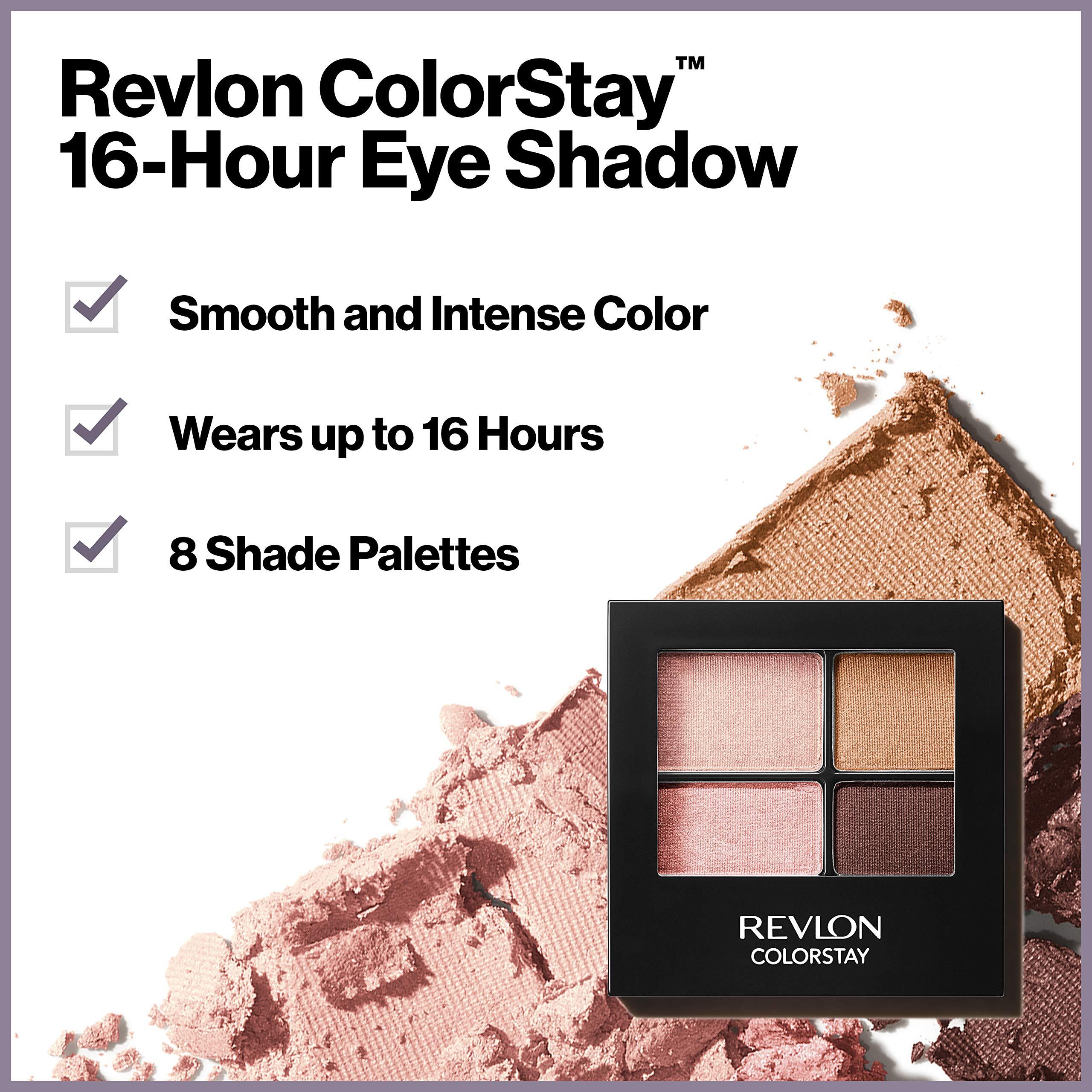 REVLON Revlon Eyeshadow Palette, ColorStay 16 Hour Eye Makeup, Velvety Pigmented Blendable Matte & Shimmer Finishes, 525 Siren, 0.16 Oz